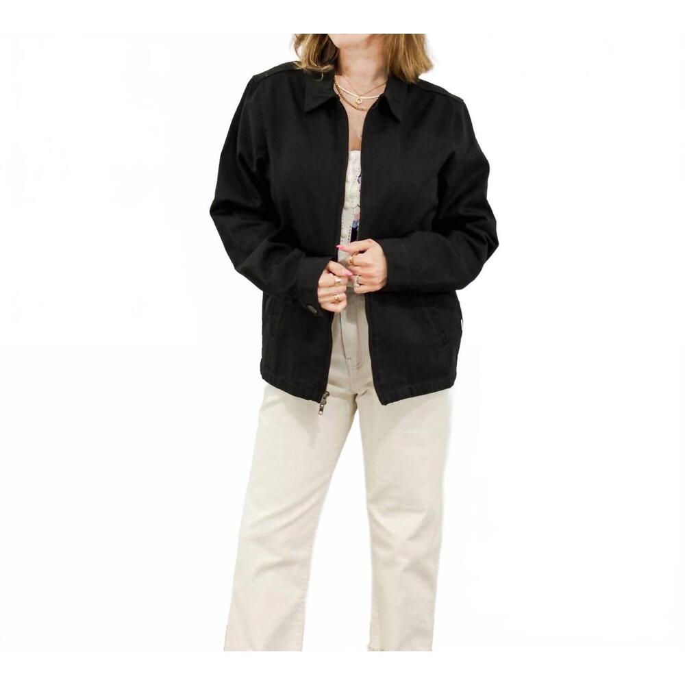 NEW RHYTHM. cotton twill jacket in black